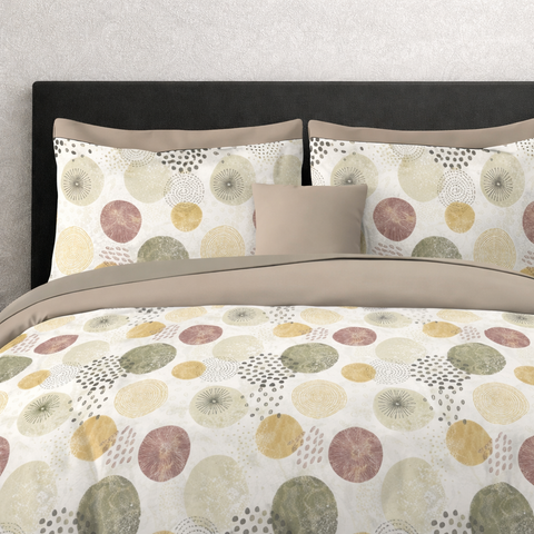 Symphony | 100% Cotton Sheet Set | Soft & Breathable Fabric | 3 Piece (1 Bedsheet + 2 Pillow Covers) | Double Bed Sheet Set