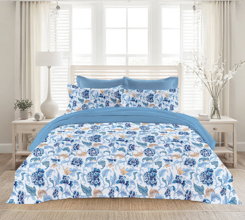 Colorado | 100% Cotton 120TC | Eco-friendly & Wrinkle-free | 3 piece (1 Bedsheet + 2 Pillow Covers) | Super King Bed Sheet Set