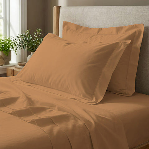 Urban Chic | 100% Cotton 400TC Sheet Set | Soft & Breathable, Wrinkle-Free, Eco-Friendly Bedding | 3 Piece ( 1 Bedsheet + 2 Pillow Cover ) | Sateen Weave | Oeko-TEX Certified | Super King Bed Sheet Set
