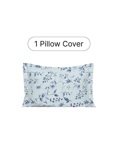 Floral patterned pillow cover on a white background