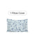 Floral patterned pillow cover on a white background