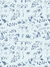 Floral Pattern Design With Blue & White Colour Flowers on White & Blue  Background