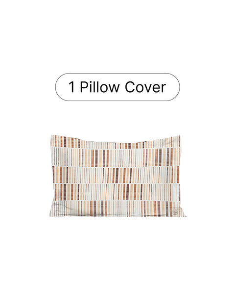 Striped pillow cover on a white background with text '1 Pillow Cover'.