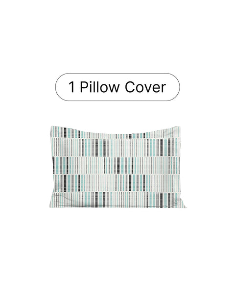 Striped pillow cover on a white background with text '1 Pillow Cover'.