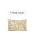 Floral patterned pillow cover on a white background