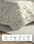 Floral patterned fitted sheet  on a bed 100 % Cotton Bedsheet, 120 TC, Super Soft, Skin Friendly Bedsheet, Durable & Sustainable Bedsheet