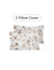 Two patterned pillow covers on a white background