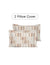 Two striped pillow covers on a white background with '2 Pillow Cover' text above.