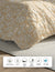 Floral patterned beige blanket on a bed, 100 % Cotton Bedsheet, 120 TC, Super Soft, Skin Friendly Bedsheet, Durable & Sustainable Bedsheet