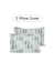 Two striped pillow covers on a white background with '2 Pillow Cover' text above.