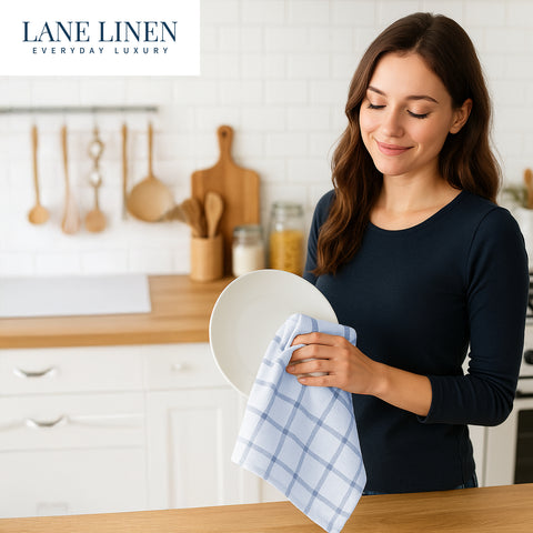 Herringbone Kitchen Towel - 100% Pure Cotton Dish Towels for Kitchen, Pack of 6