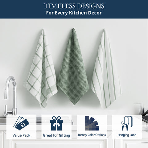 Multiweave Kitchen Towel And Dishcloths Set - Pack of 12