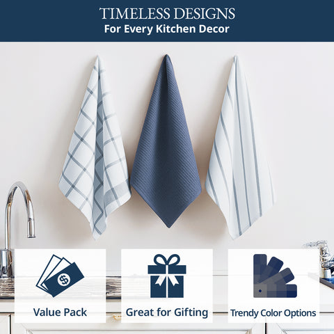 Herringbone Kitchen Towel - 100% Pure Cotton Dish Towels for Kitchen, Pack of 6