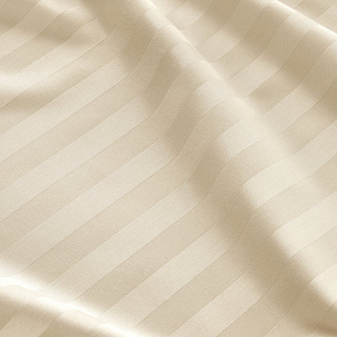 Ivory Bedsheet Stripe King 800TC 
