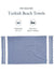 Turkish beach towel with text on a white background