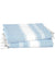Light blue Color towel with white stripes and tassels on a white background