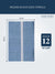 Indigo Color Premium kitchen towel with measurements and Dimensions  Lane Linen branding on a white backgroud