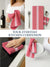 Red and white Color striped kitchen towel being used in various kitchen scenarios with text 'Your Everyday Kitchen Companion'.