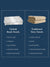 Comparison chart of Turkish beach towels and traditional terry towels on a blue background.
