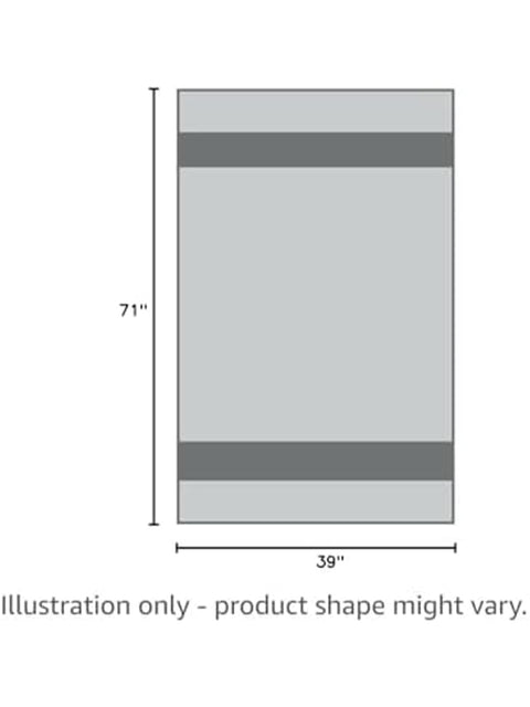 Illustration of dimensions on a white background according to shape which vary in size