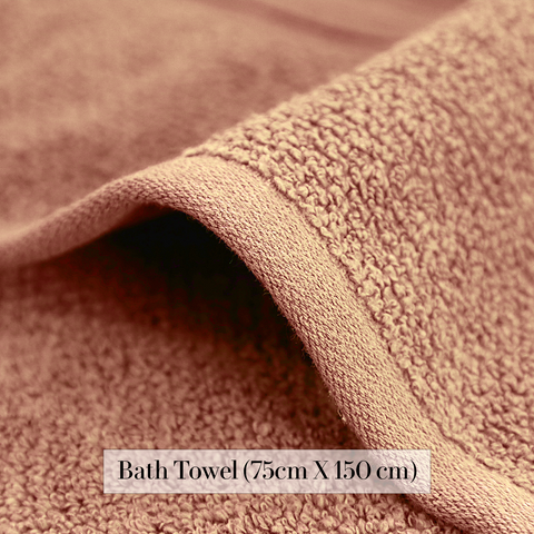 Lane Linen 100% Cotton, Highly Absorbent, Premium Bath Towel, 575 GSM Bath Towel, Peach Colour Bath Towel