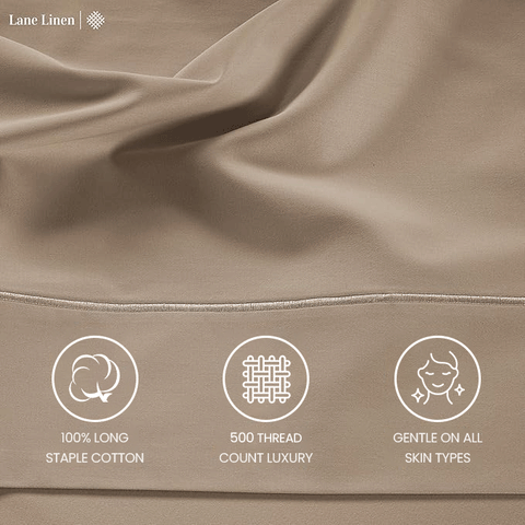 Taupe Colour Bedsheet, Long Staple Cotton Bedsheet, Gentle On All Skin Types