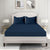 Lane Linen 500TC 100% Cotton Alyssa Stripe King Satin Bed Sheet Set - Denim - Lane Linen