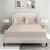 Lane Linen 500TC 100% Cotton Alyssa Stripe King Satin Bed Sheet Set - Sepia Rose - Lane Linen