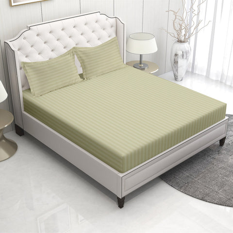 Linen Colour Bedsheet With 2 Pillows, Organic & Sustainable Bedsheet 