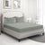 Alyssa Strip King Satin Fitted Silver Colour Sheet With 2Pillows