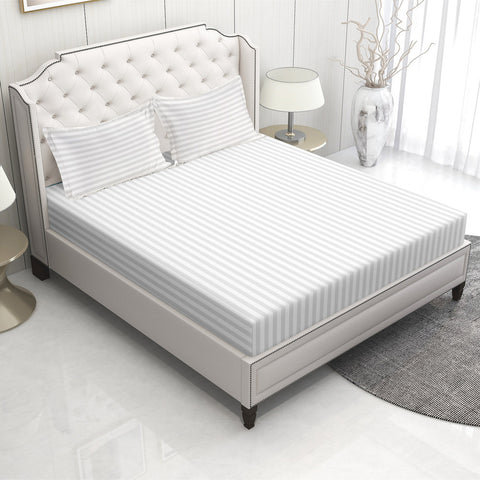 White Colour Bedsheet With 2 Pillows, Organic & Sustainable Bedsheet 