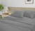 Silver Colour Fitted Sheet  With 2 Pillows ,Caligo  Fitted Sheet, Cotton Sheet 