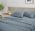 Blue  Colour Fitted Sheet  With 2 Pillows ,Caligo  Fitted Sheet, Cotton Sheet 