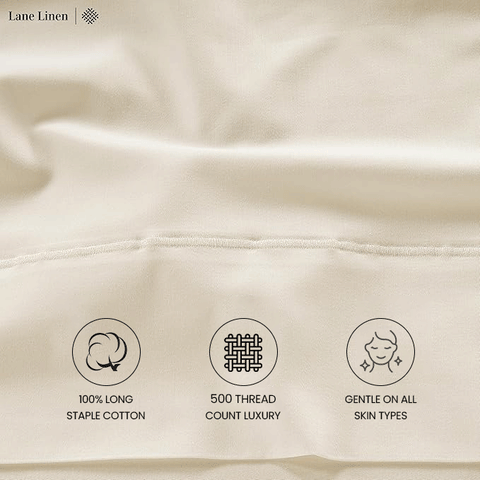 Ivory  Colour Bedsheet, Long Staple Cotton Bedsheet, Gentle On All Skin Types
