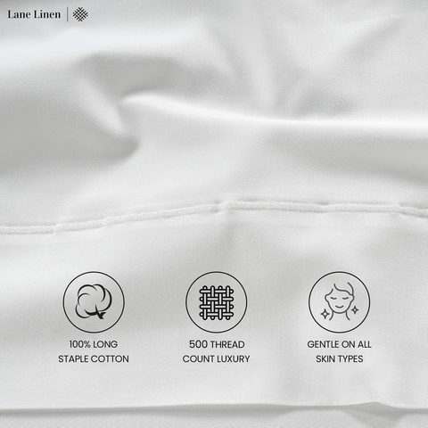 White Colour Bedsheet, Long Staple Cotton Bedsheet, Gentle On All Skin Types