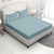  French Blue Colour Bedsheet With 2 Pillows, Organic & Sustainable Bedsheet 