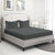 Charcoal Colour Bedsheet With 2 Pillows, Organic & Sustainable Bedsheet 
