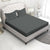 Alyssa Strip King Satin Charcoal Colour Sheet With 2Pillows