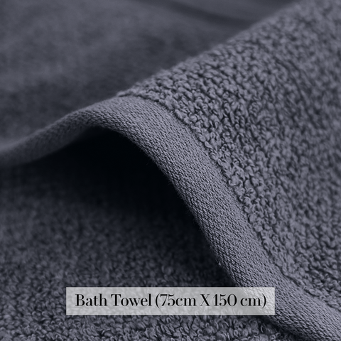 Lane Linen 100% Cotton, Highly Absorbent, Premium Bath Towel, 575 GSM Bath Towel, Charcoal Colour Bath Towel