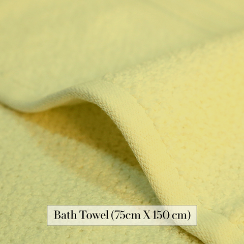 Lane Linen 100% Cotton, Highly Absorbent, Premium Bath Towel, 575 GSM Bath Towel, Yellow Colour Bath Towel