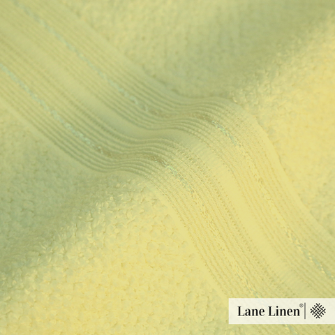 Lane Linen 100% Cotton Bath Towel for Bathroom - Zero Twist Yarn, 575 GSM (Elfin Yellow) - Lane Linen