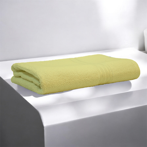Lane Linen 100% Cotton Bath Towel for Bathroom, Yellow Colour Bath Towel