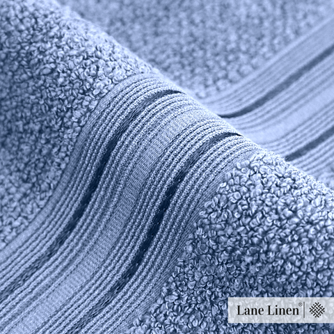 Lane Linen 100% Cotton Bath Towel for Bathroom - Zero Twist Yarn, 575 GSM (Light Blue) - Lane Linen