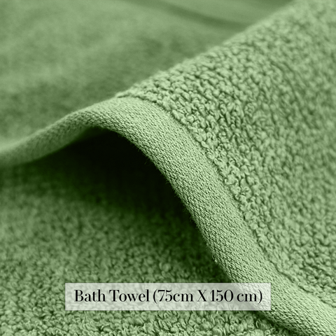 Lane Linen 100% Cotton, Highly Absorbent, Premium Bath Towel, 575 GSM Bath Towel, Olive Colour Bath Towel