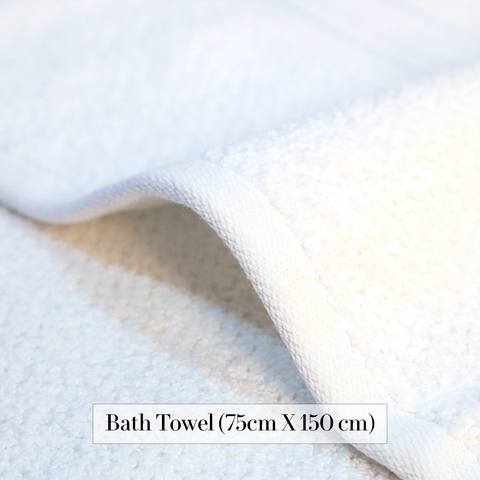Lane Linen 100% Cotton, Highly Absorbent, Premium Bath Towel, 575 GSM Bath Towel, White Colour Bath Towel