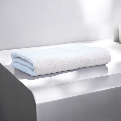 Lane Linen 100% Cotton Bath Towel for Bathroom, White Colour Bath Towel
