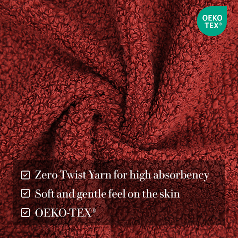 Zero Twist Yarn For High Absorbency, Soft & Gentle Feel On The Skin , OEKO-TEX Hand Towels, Dark Brown colour