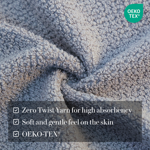 Zero Twist Yarn For High Absorbency, Soft & Gentle Feel On The Skin , OEKO-TEX Hand Towels, Silver colour