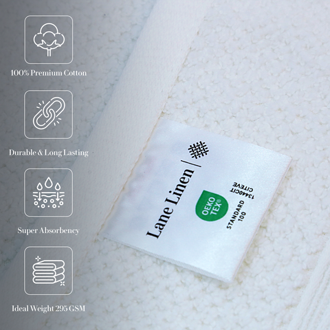 Lane Linen Hand Towels, 100% Premium Cotton Hand Towels, Durable & Long Lasting Hand Towels, Super Absorbance Hand Towels 