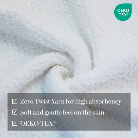 Zero Twist Yarn For High Absorbency, Soft & Gentle Feel On The Skin , OEKO-TEX Hand Towels